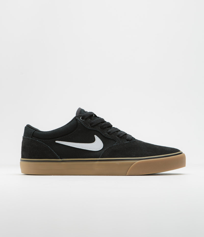 Nike SB Chron 2 Shoes - Black / White - Black - Gum Light Brown | Flatspot