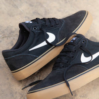 Nike SB Chron 2 Shoes - Black / White - Black - Gum Light Brown thumbnail