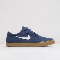 Nike SB Chron 2 Shoes - Navy / White - Navy - Gum Light Brown thumbnail