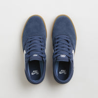 Nike SB Chron 2 Shoes - Navy / White - Navy - Gum Light Brown thumbnail