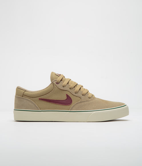 Nike SB Chron 2 Shoes - Parachute Beige / Dark Team Red