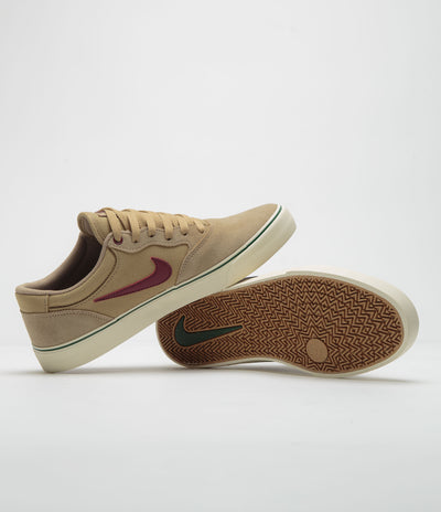 Nike SB Chron 2 Shoes - Parachute Beige / Dark Team Red