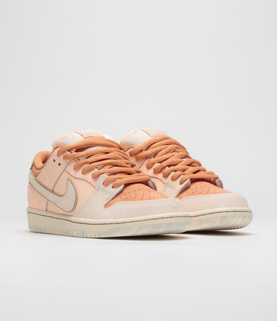 Nike SB Dunk Low Pro Premium 'Trocadero Gardens' Shoes - Amber Brown / Guava Ice - Crimson Tint - Hemp