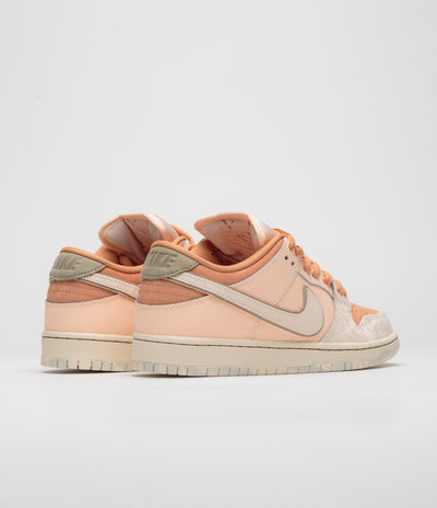 Nike SB Dunk Low Pro Premium 'Trocadero Gardens' Shoes - Amber Brown / Guava Ice - Crimson Tint - Hemp