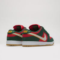 Nike SB Dunk Low Pro Premium Shoes - Fir / White - University Gold - Fire Red thumbnail