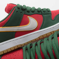 Nike SB Dunk Low Pro Premium Shoes - Fir / White - University Gold - Fire Red thumbnail