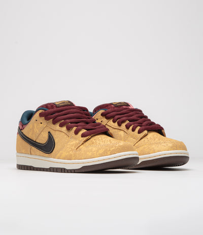 Nike SB Dunk Low Pro ‘City of Cinema’ Shoes - Celestial Gold / Black - Dark Team Red