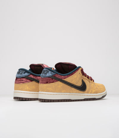 Nike SB Dunk Low Pro ‘City of Cinema’ Shoes - Celestial Gold / Black - Dark Team Red