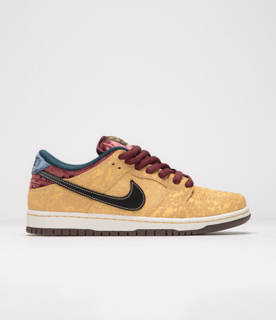 Nike SB Dunk Low Pro ‘City of Cinema’ Shoes - Celestial Gold / Black - Dark Team Red