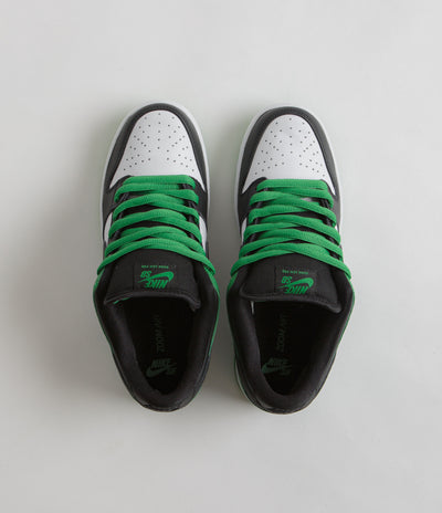 Nike SB Dunk Low Pro Shoes - Classic Green / Black - White - Classic Green - Black