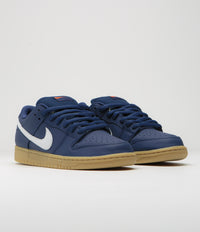 Nike SB Orange Label Dunk Low Pro Shoes - Navy / White - Navy - Gum Li |  Flatspot