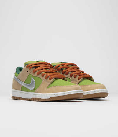 Nike SB Dunk Low Pro 'Escargot' Shoes - Sesame / Metallic Silver - Pear - Fir