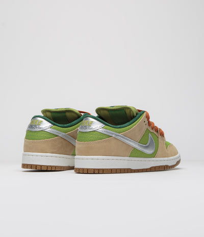 Nike SB Dunk Low Pro 'Escargot' Shoes - Sesame / Metallic Silver - Pear - Fir