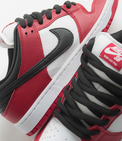 Nike SB Dunk Low Pro Shoes - Varsity Red / Black - White - Varsity Red