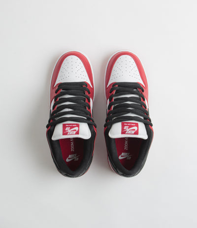 Nike SB Dunk Low Pro Shoes - Varsity Red / Black - White - Varsity Red