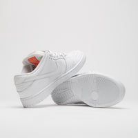 Nike SB Orange Label Dunk Low Pro Shoes - White / White - White - White thumbnail