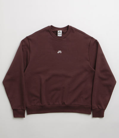 Nike SB Essential Logo Crewneck Sweatshirt - Burgundy Crush / White