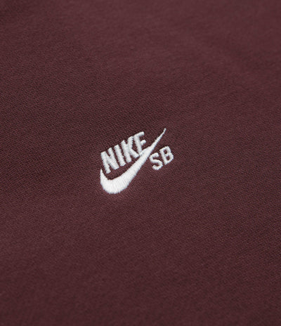 Nike SB Essential Logo Crewneck Sweatshirt - Burgundy Crush / White