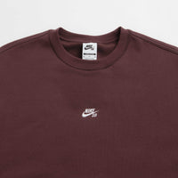 Nike SB Essential Logo Crewneck Sweatshirt - Burgundy Crush / White thumbnail