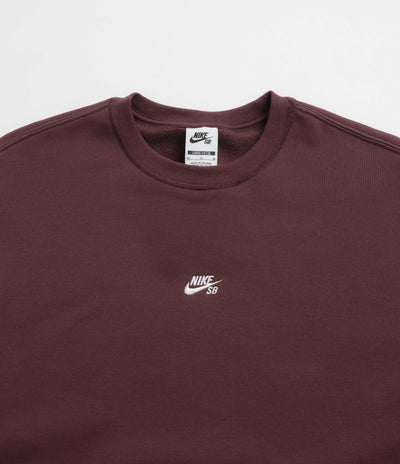 Nike SB Essential Logo Crewneck Sweatshirt - Burgundy Crush / White