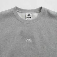 Nike SB Essential Logo Crewneck Sweatshirt - Dark Grey Heather / White thumbnail