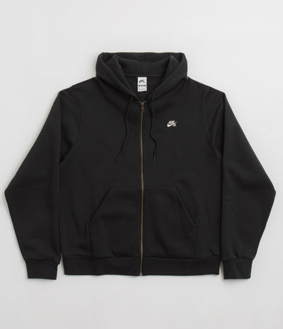 Nike SB Essential Logo Full Zip Hoodie - Black / White