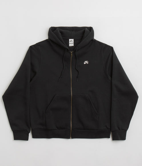 Nike SB Essential Logo Full Zip Hoodie - Black / White