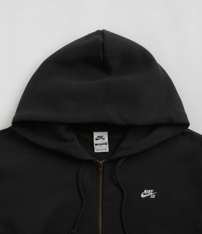 Nike SB Essential Logo Full Zip Hoodie - Black / White