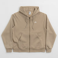 Nike SB Essential Logo Full Zip Hoodie - Khaki / White thumbnail