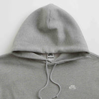 Nike SB Essential Small Logo Hoodie - Dark Grey Heather / White thumbnail
