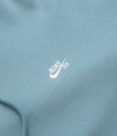 Nike SB Essential Small Logo Hoodie - Denim Turquoise / White