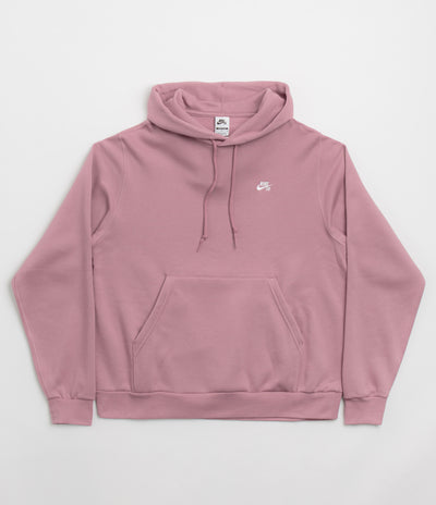 Nike SB Essential Small Logo Hoodie - Plum Dust / White