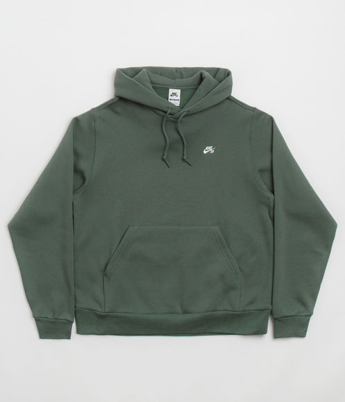 Nike SB Essential Small Logo Hoodie - Vintage Green / White