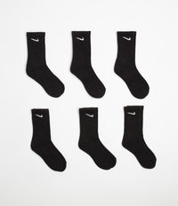 Nike SB Everyday Cushioned Crew Socks (6 Pack) - Black / White