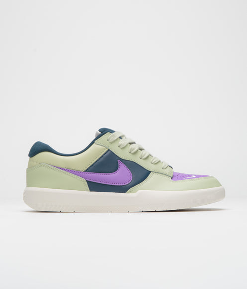 Nike SB Force 58 Premium Shoes - Olive Aura / Black Raspberry - Armory Navy