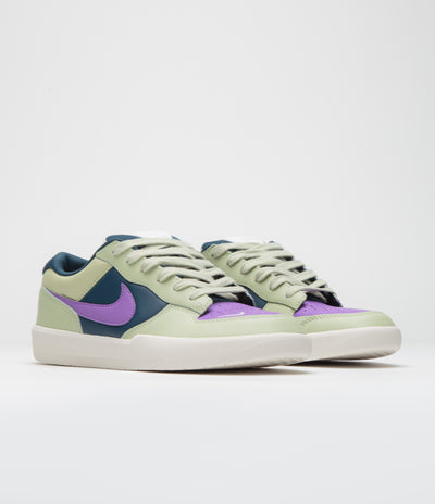 Nike SB Force 58 Premium Shoes - Olive Aura / Black Raspberry - Armory Navy