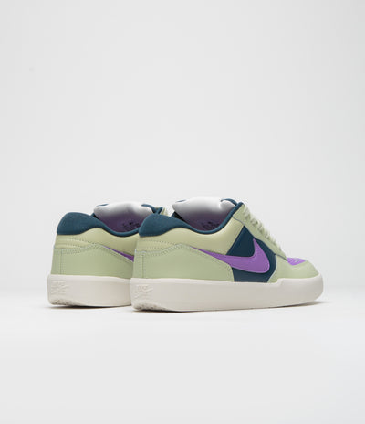 Nike SB Force 58 Premium Shoes - Olive Aura / Black Raspberry - Armory Navy