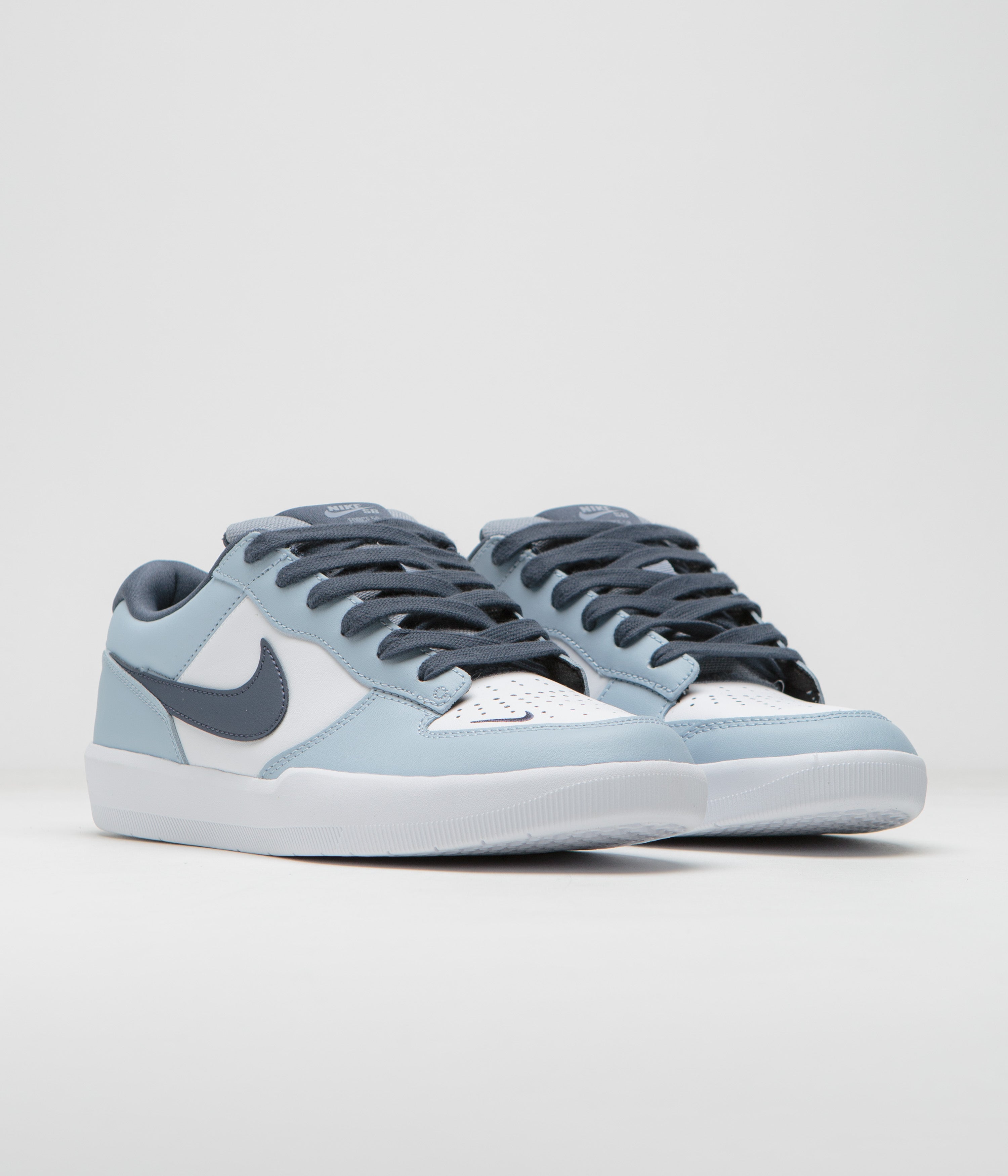 Nike SB Force 58 Premium Shoes - White / Thunder Blue - White - Ashen ...