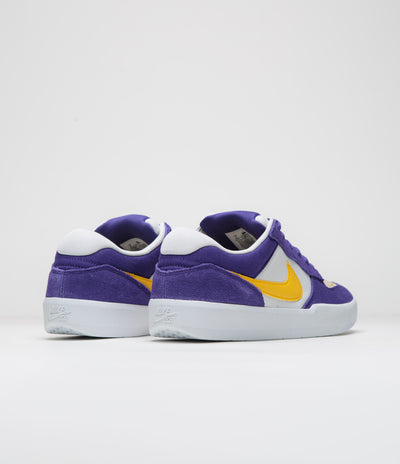 Nike SB Force 58 Shoes - Court Purple / Amarillo - White - White