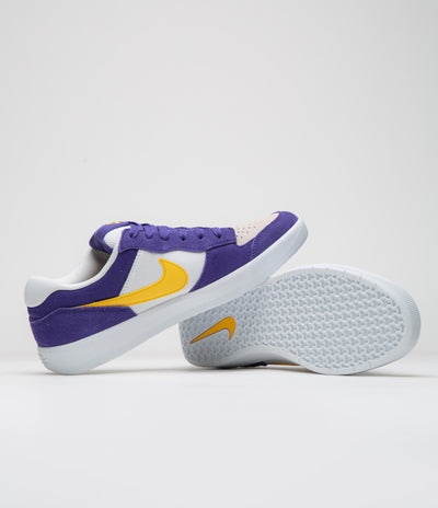 Nike SB Force 58 Shoes - Court Purple / Amarillo - White - White