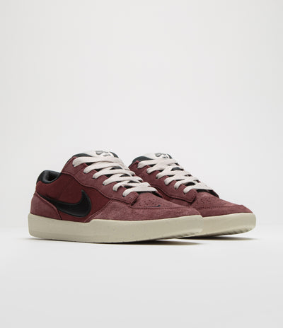 Nike SB Force 58 Shoes - Dark Team Red / Black - Black - Light Orewood Brown