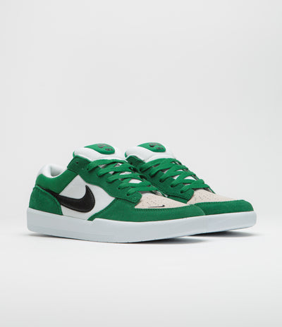 Nike SB Force 58 Shoes - Pine Green / Black - White - White