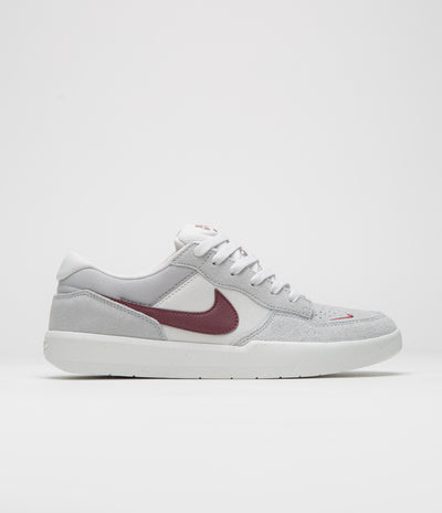 Nike SB Force 58 Shoes - Platinum Tint / Dark Team Red - Wolf Grey