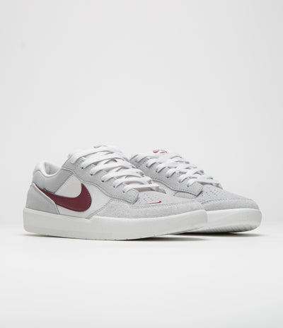 Nike SB Force 58 Shoes - Platinum Tint / Dark Team Red - Wolf Grey