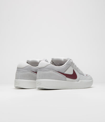 Nike SB Force 58 Shoes - Platinum Tint / Dark Team Red - Wolf Grey