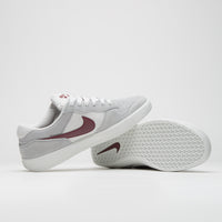 Nike SB Force 58 Shoes - Platinum Tint / Dark Team Red - Wolf Grey thumbnail