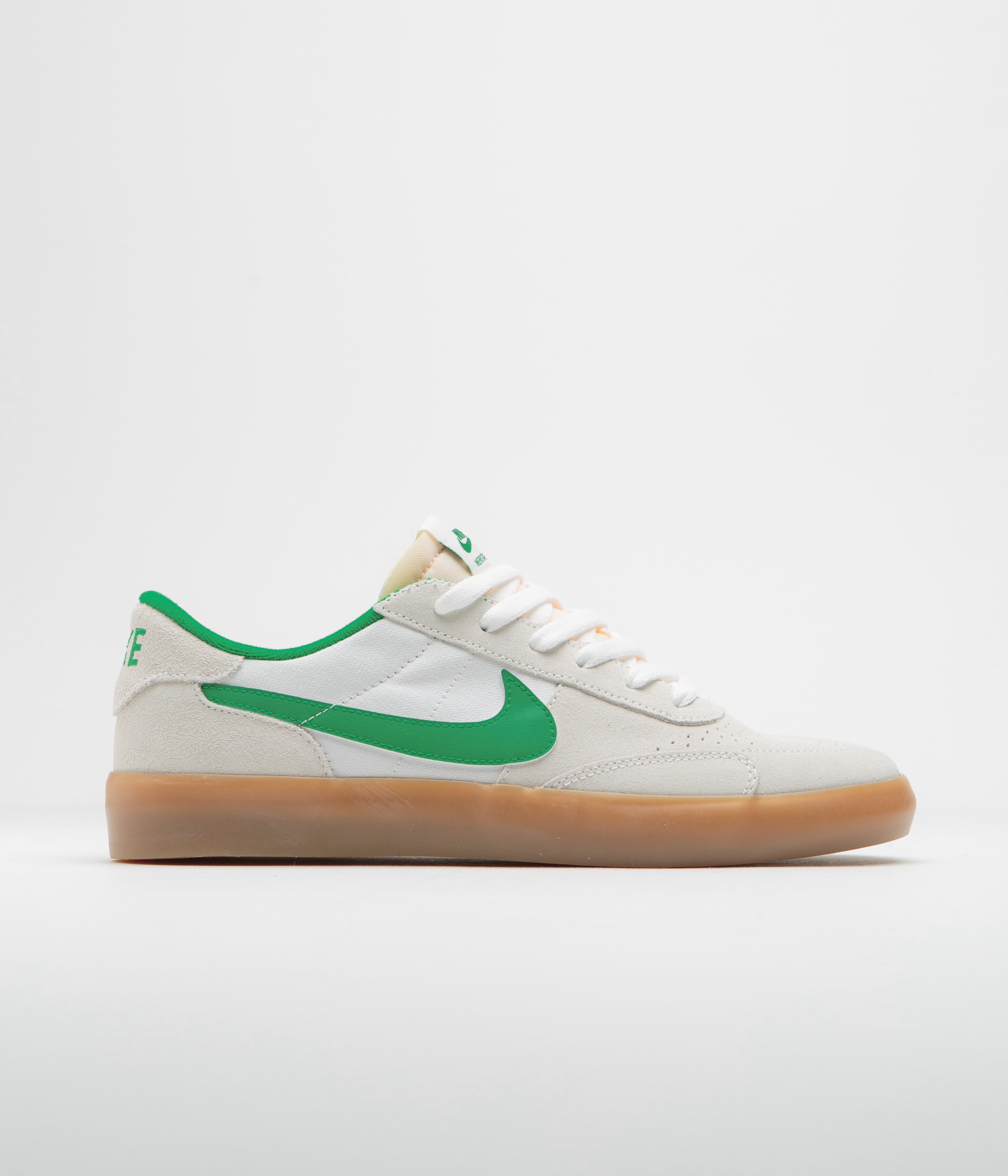 Nike SB Heritage Vulc Shoes - White - Summit White / Lucky Green