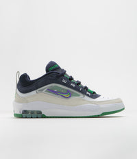 Nike SB Air Max Ishod Shoes - White / Persian Violet - Obsidian - Pine Green no