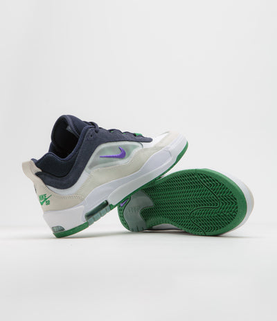 Nike SB Air Max Ishod Shoes - White / Persian Violet - Obsidian - Pine Green no