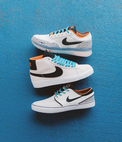 Nike SB Janoski OG+ Electric Shoes - Phantom / Chlorine Blue - Black